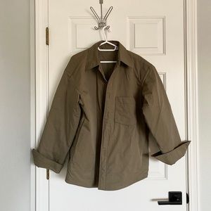 Uniqlo U Padded Shirt Jacket in Khaki